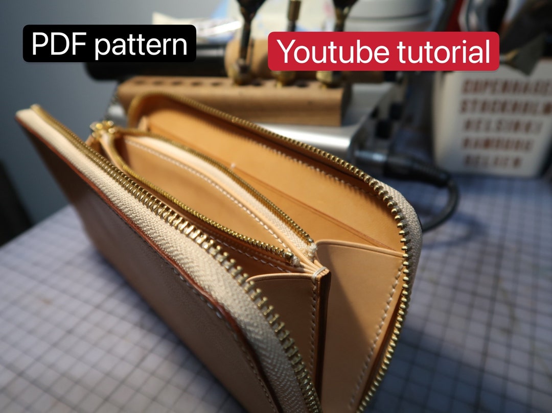 Simple Leather Zip Wallet DIY Tutorial - YouTube
