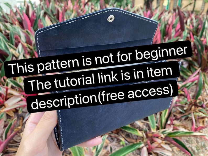 PDF pattern leather long wallet flap wallet leather DIY leather pattern Youtube tutorial image 3