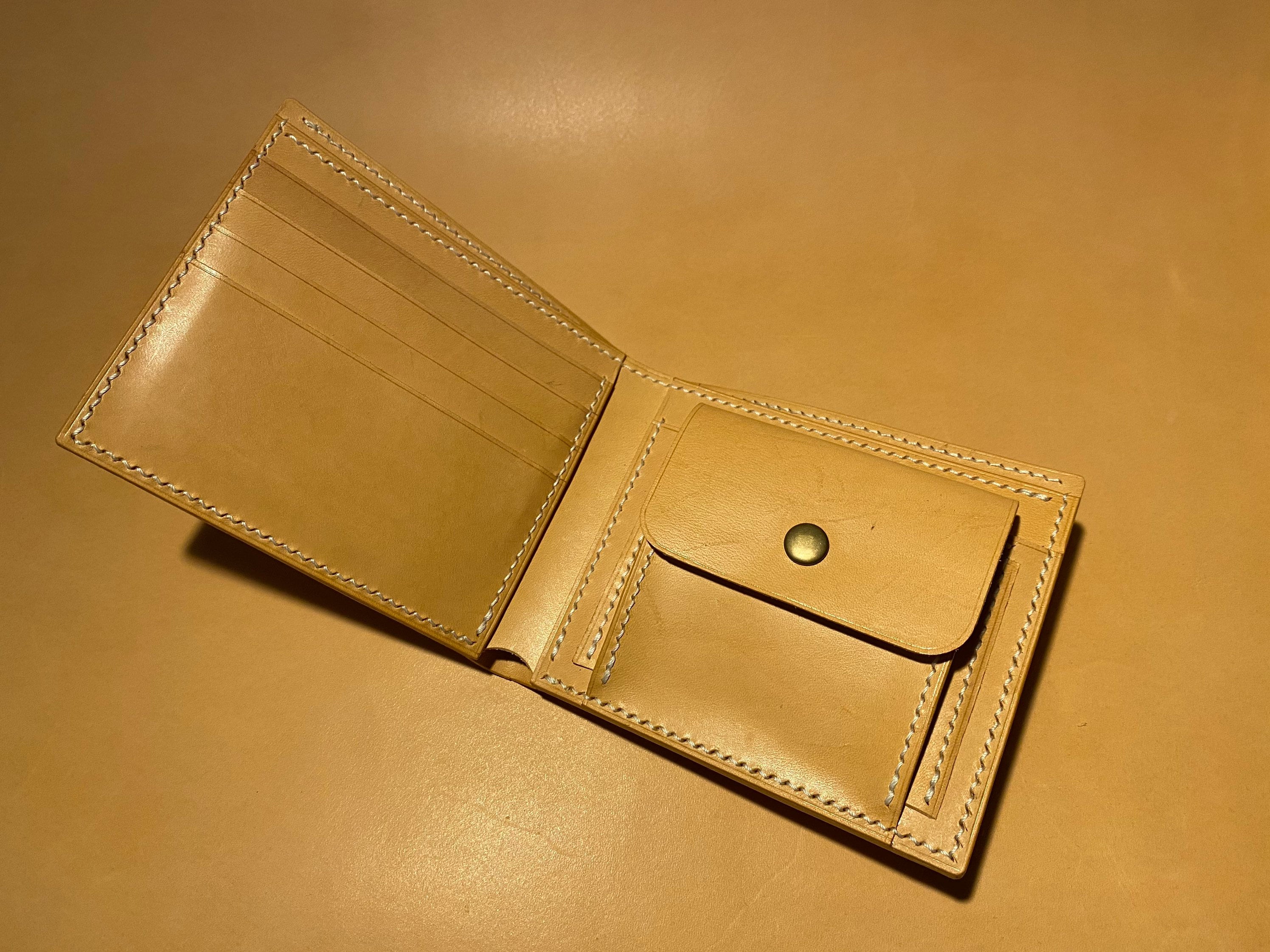 PDF pattern leather bifold wallet with coin pocket leather Etsy