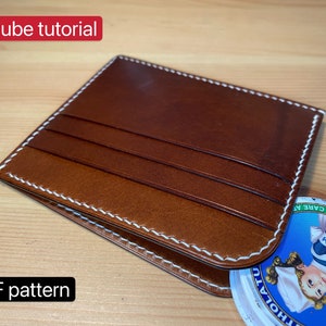 PDF pattern leather classic card holder - leather DIY - leather pattern - Youtube tutorial