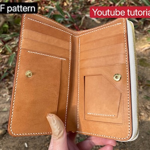 Cartera de cuero con patrón PDF - cuero DIY - patrón de cuero - tutorial de Youtube