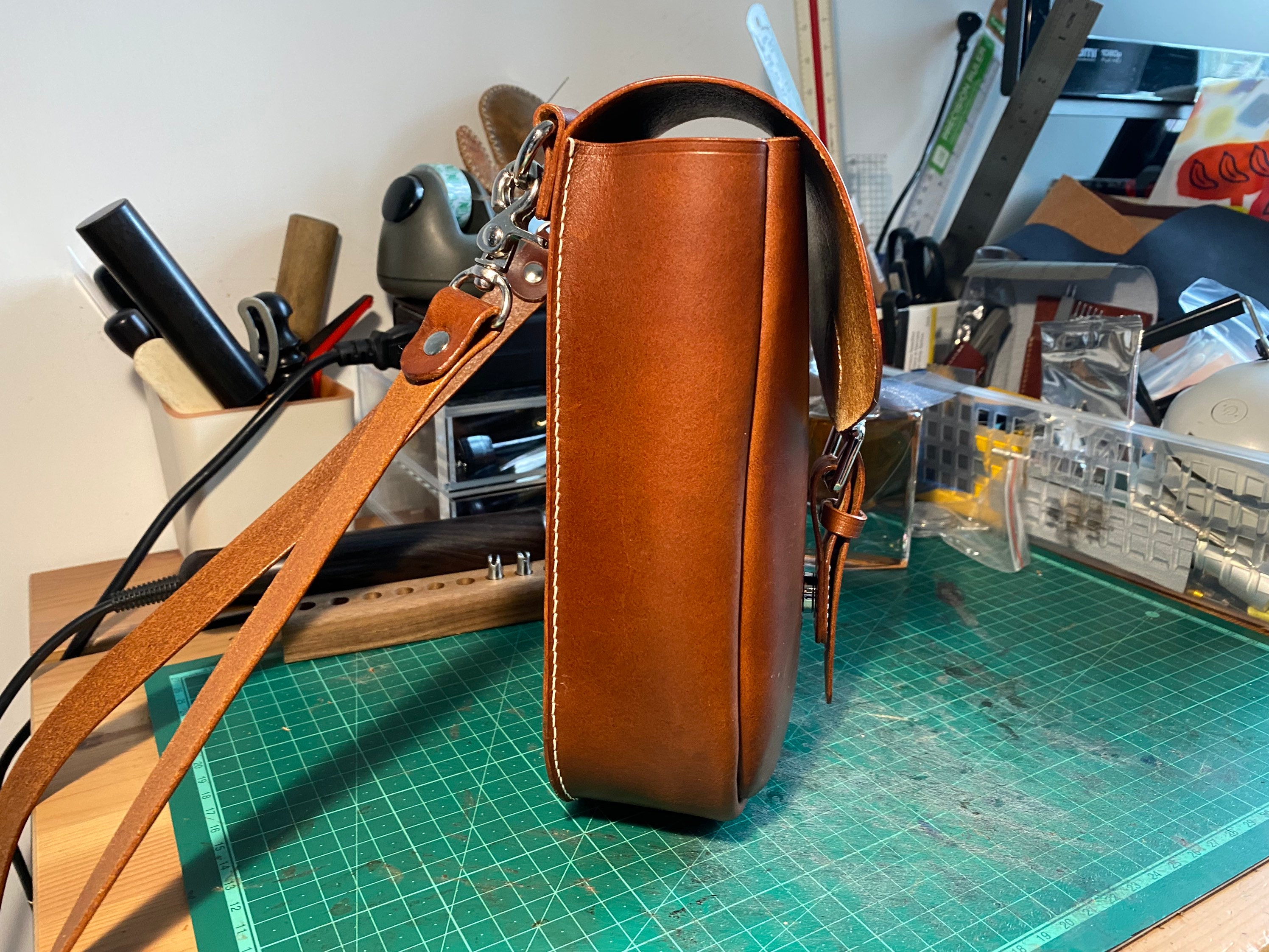 PDF Pattern Leather Cross Body Bag Leather DIY Leather Etsy