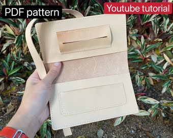 PDF pattern leather tobacco pouch - leather DIY - leather pattern - Youtube tutorial