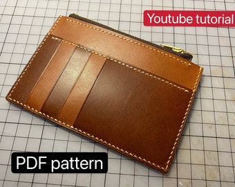 Patron PDF portefeuille cuir - DIY cuir - patron cuir - tuto Youtube