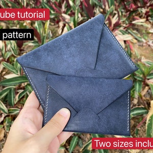 PDF pattern card holder - card holder - passport holder - minimalist - leather DIY - leather pattern - Youtube tutorial