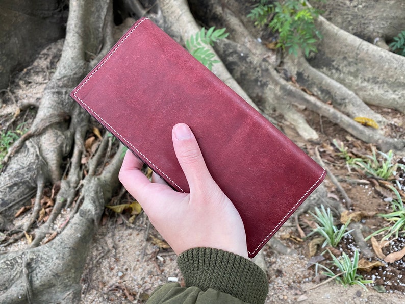 PDF Pattern Leather Long Wallet Leather DIY Leather Etsy