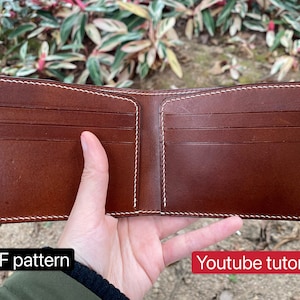 PDF pattern leather slim wallet  - leather DIY - leather pattern - Youtube tutorial