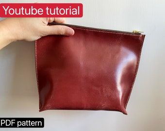 Wzór PDF na skórzaną torebkę - DIY ze skóry - wzór na skórę - samouczek na Youtube