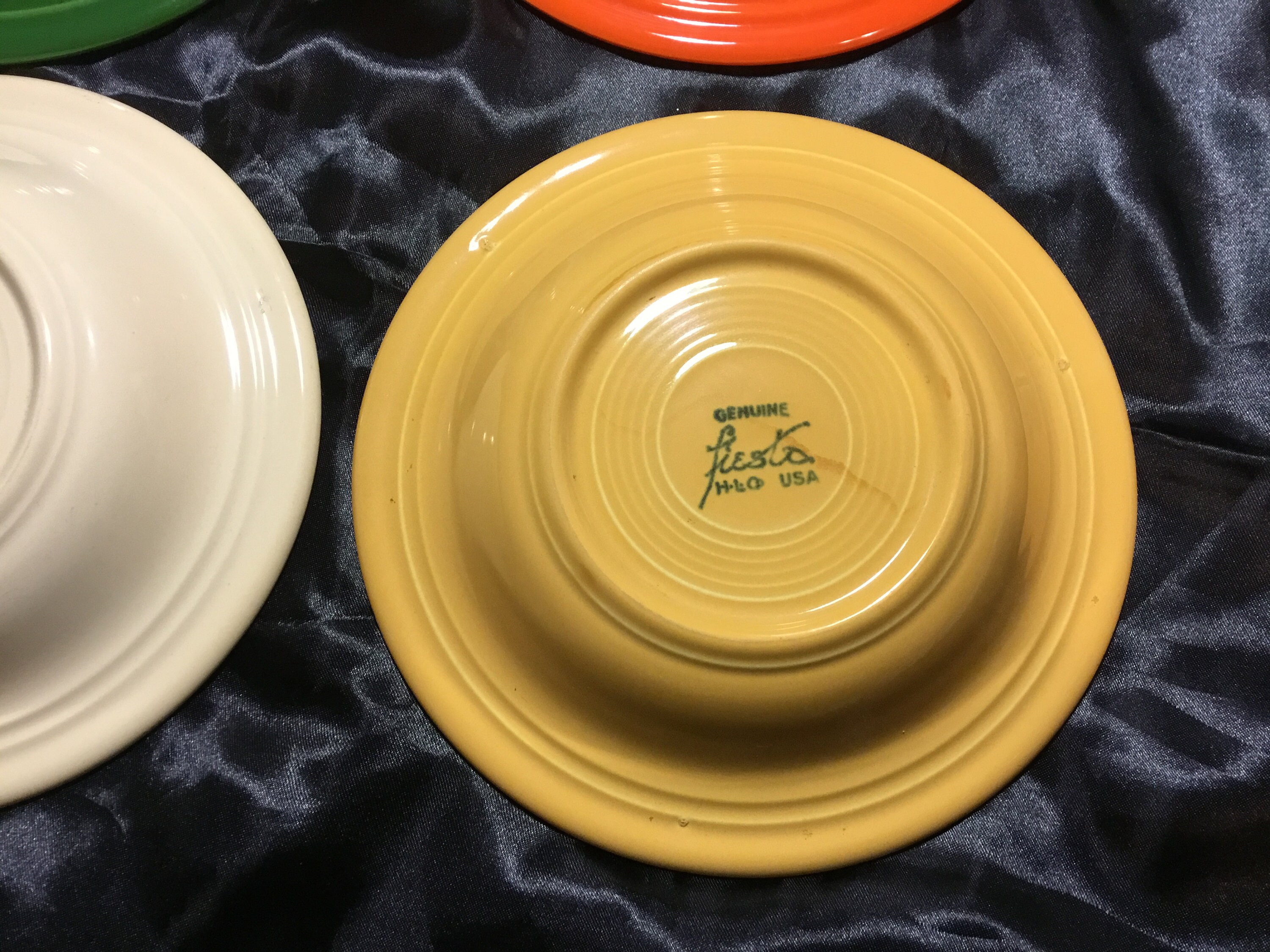 Vintage fiesta Ware flat rimmed soup bowl deep dish red green Etsy