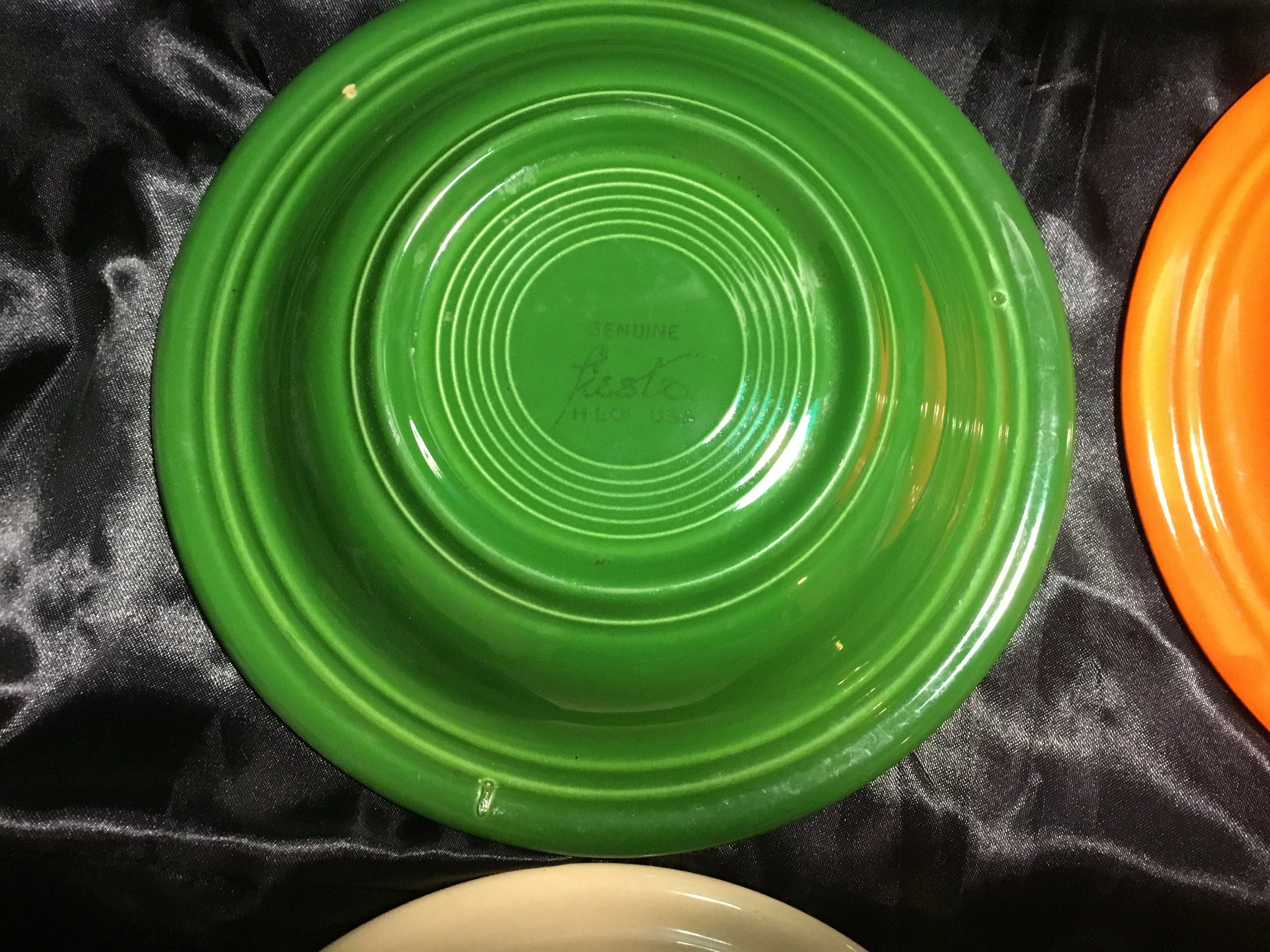 Vintage fiesta Ware flat rimmed soup bowl deep dish red green Etsy