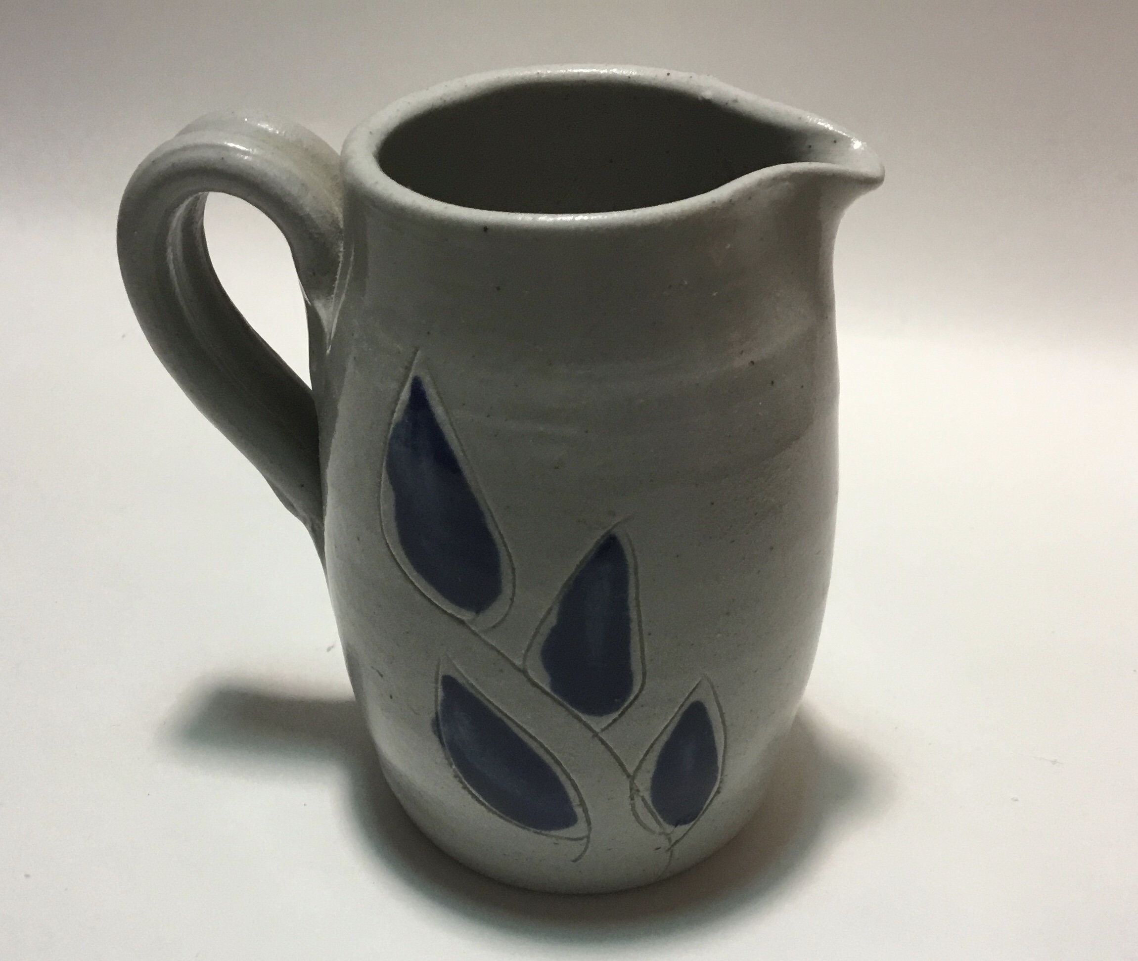 Williamsburg salt glaze pottery creamer cobalt blue Etsy