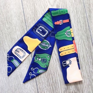 New Silk Scarf Pony Tie Bag Handle Wrap Accessories Headband Ribbon Hair Band Multi Colour