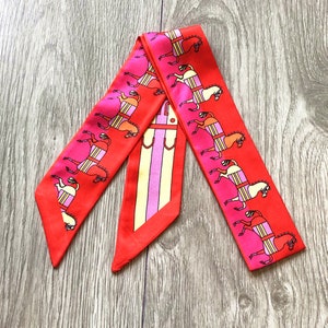 Nouveau foulard en soie fait main avec cravate pour poney