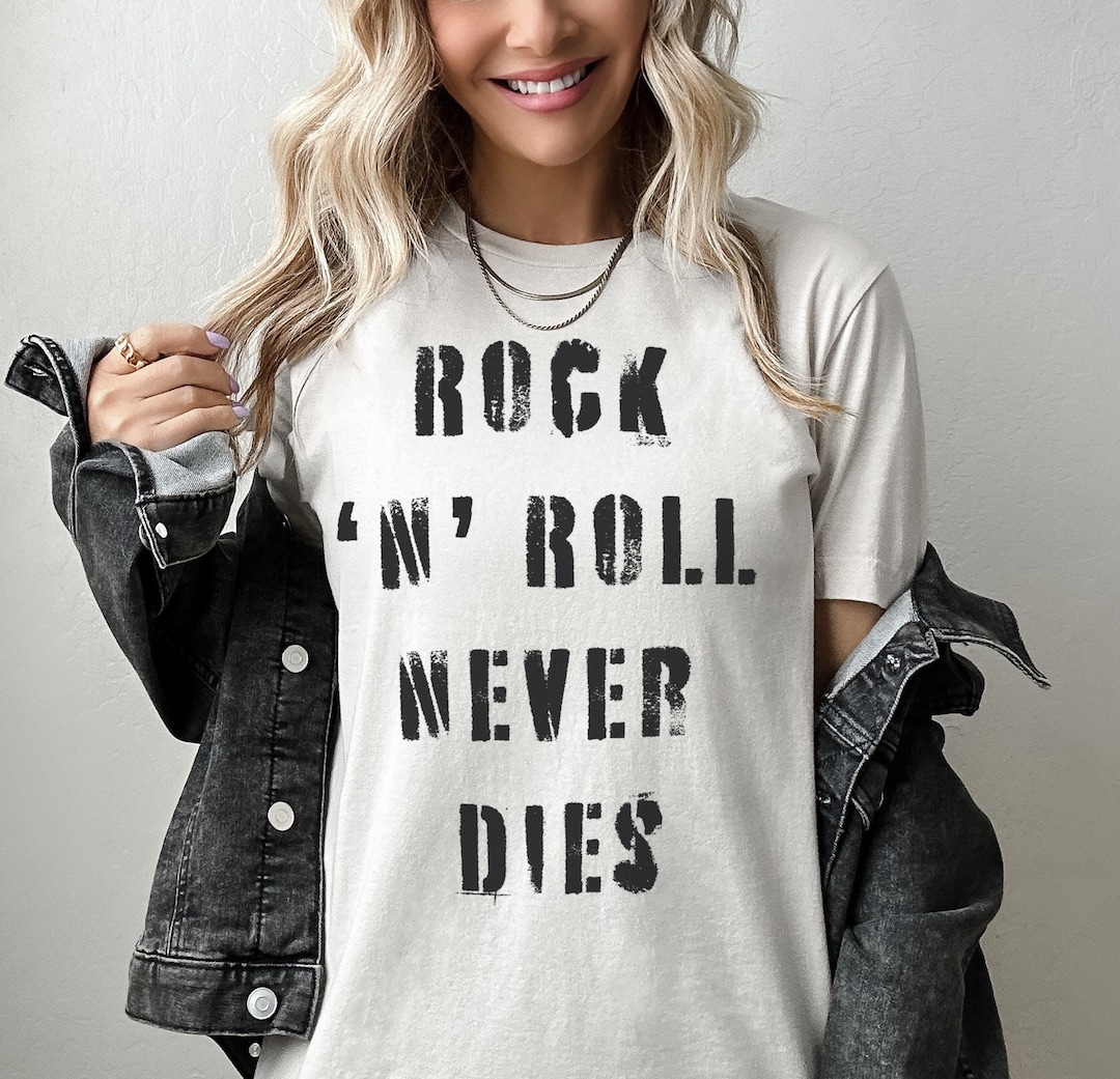 Rock n Roll Never Dies Lips White Tee main image 0