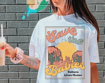 Pro-Life Shirt Retro Pro Life Tshirt Anti-Abortion Unborn Lives Prolife Christian Save the Babies Shirts Former Fetus Retro Defend Life