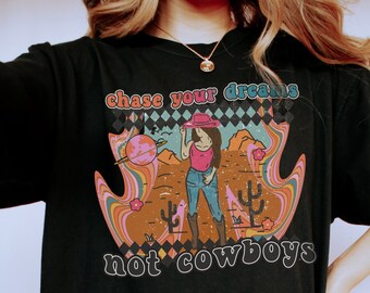 Cowgirl Shirt Western Distressed Retro Graphic Tee Cowboy Tshirt Comfort Colors T-Shirt Oversized Vintage Rodeo Tee Country Songs T Shirts