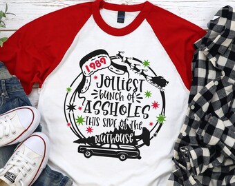 Jolliest Bunch of Nuthouse Griswold Family Christmas Shirt Matching Family Pajamas Shirt Movie Quote Holiday Couples Matching Christmas PJs