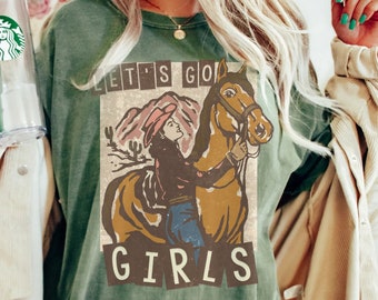 Cowgirl-skjorta Western Distressed Retro Graphic Tee Yeehaw Cowboy Comfort Colors T-shirt Överdimensionerad Vintage Rodeo Countrylåtar