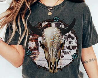 Cowgirl Shirt Western Distressed Retro Graphic Tee Cowboy Tshirt Comfort Colors T-Shirt Oversized Vintage Rodeo Tee Country Songs T Shirts