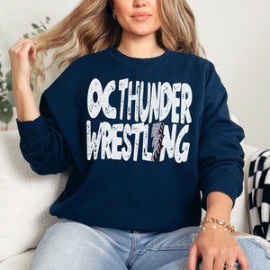 Benutzerdefinierte Wrestling-Sweatshirt Wrestling Mom Shirt Rundhals-Sweatshirt Sport Support Spieltag Coach Shirt Wrestling Dad Tante Nana Schule Stolz