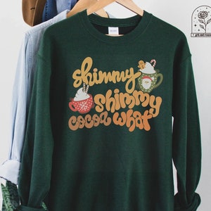 Hot Cocoa Christmas Shirt Christmas Sweatshirts Christmas Sweater Ugly Christmas Sweaters Cute Christmas Sweatshirt Matching Family Pajamas