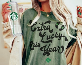 Extra Glück dieses Jahr Shirt St Patrick's Day Schwangerschaft offenbaren Schwangerschaftansage Shirt Mama zu sein Sweatshirt Komfort Farben irisches Baby