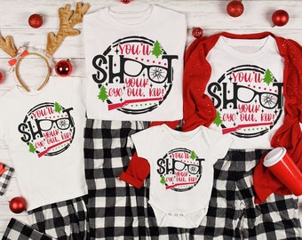 You'll Shoot Your Eye Out, Funny Xmas Shirt, Matching Pajamas, Xmas Family Shirt, Movie Quote, Couples Matching, Christmas Pajamas, Story