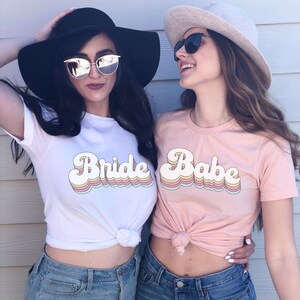 Retro Bachelorette Shirts, Bachelorette Party Tees, 90&#39;s Bachelorette, Bridesmaid Proposal Gifts, Bride and Babe Shirts, Bridal Party Shirts