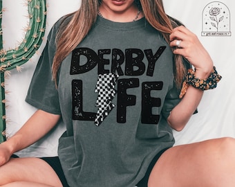 ROLLER DERBY Shirt Comfort Colors Roller Derby Tshirts Roller Derby Gifts Derby Mom Roller Skating Birthday Matching Team Derby Life T-Shirt