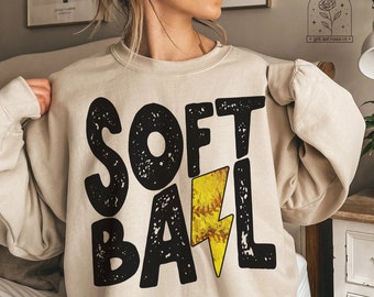 Softball Shirts Softball Sweatshirt Baseball Shirt Game Day Crewnecks Hoodies Softball Mama College High School Practice Pullover Team Shirt