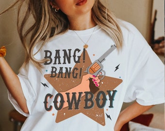 Cowgirl Shirt Western Distressed Retro Graphic Tee Cowboy Tshirt Comfort Colors T-Shirt Oversized Vintage Rodeo Tee Country Songs T Shirts