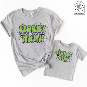 Halloween Mommy and Me Boy Outfits Mamma e Me Camicie Bambino Halloween Mama Camicie Mama e Mini T-shirt Mama Magliette Gioventù Bambini Halloween