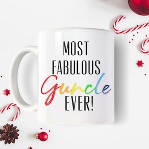 Fabelhaftesten Guncle Ever Becher Geschenk für Gay Onkel Geschenk für Guncle Onkel Becher Gay Onkel Geschenk Funcle Neuer Onkel Guncle Geschenk Gay Becher Gay Brother