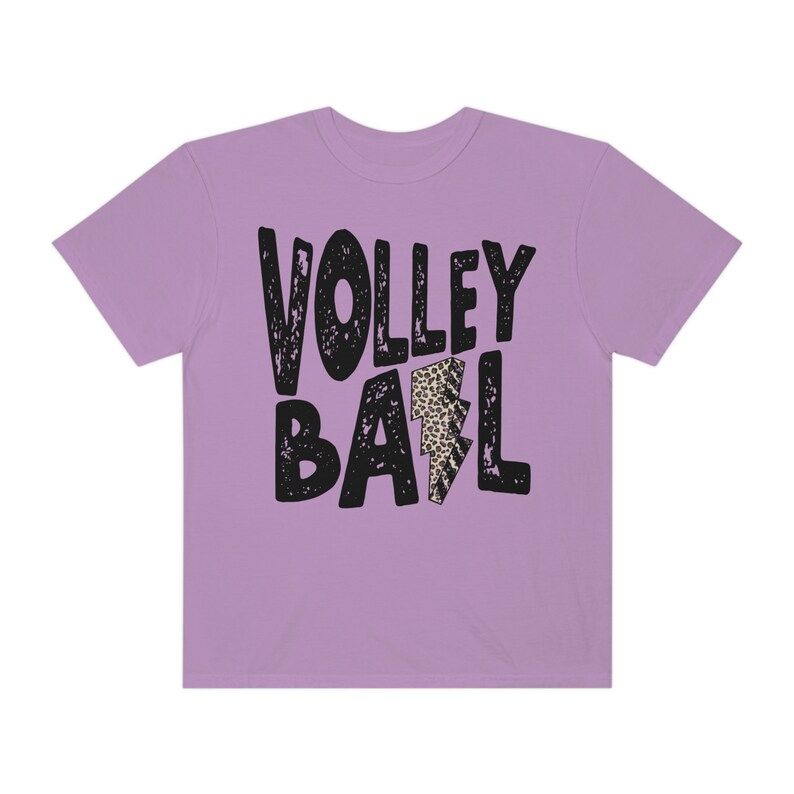 Volleyball Shirts Comfort Colors Tshirts Retro Volleyball T-Shirt Volleyball TShirt Game Day Tees Sports Team Volleyball Mama Mom Coach Gift Orchid