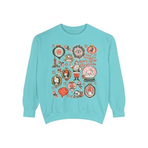 Scary Christmas Sweatshirt COMFORT COLORS Sweatshirts Victorian Gothic Christmas Shirt Christmas Spooky Christmas Halloween Creepy Christmas Chalky Mint