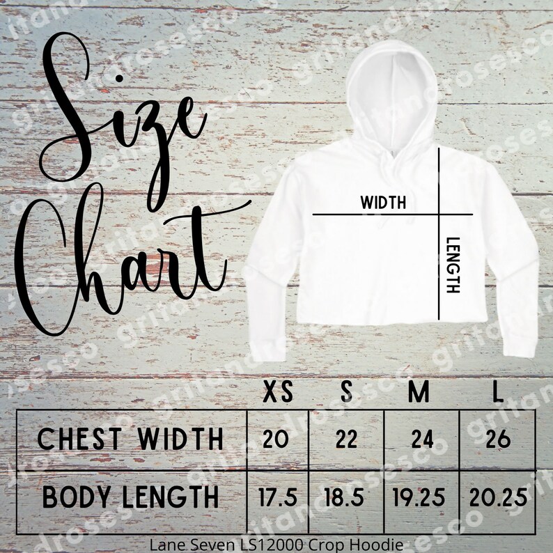 Download Lane Seven Ls12000 Crop Hoodie Mockup Size Chart Printify Cropped Hoodie Women S Sweatshirt Size Charts Flatlay Print On Demand Printful Paper Paper Party Supplies