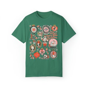 COMFORT COLORS Scary Christmas Tshirt Victorian Gothic Christmas Shirt Goth Clothing Spooky Christmas Shirts Halloween Creepy Christmas Tees Grass