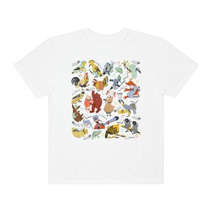 Comfort Colors Reading Shirt Bookish Clothing Book Lovers Gift Vintage Storybook Characters Cottagecore Animals Shirt Teacher Nurse T-Shirts White