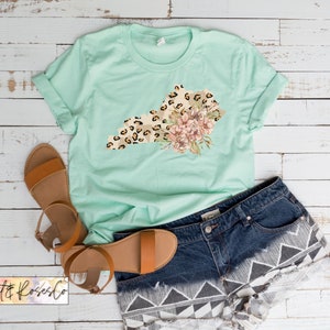 Kentucky Zustand Shirts, Kentucky Tshirt, Heimat Zustand Shirt, Kentucky Stolz Geschenk, Zustand Karte T-Shirt, Kentucky Kleidung, Leopardenmuster, Geschenke