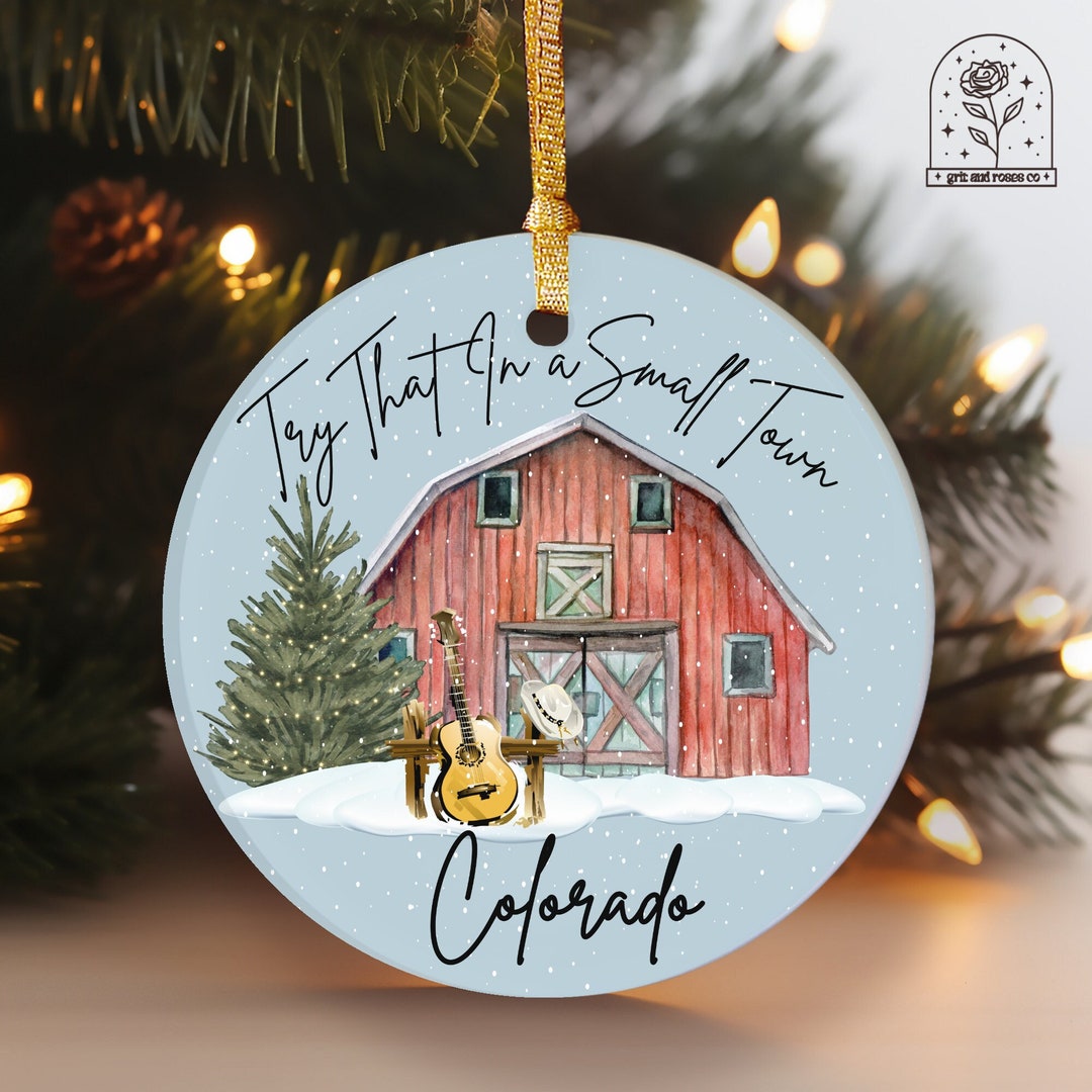 Colorado Christmas Ornament Western Small Town Song Christmas Ornament
