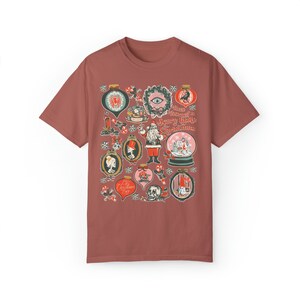 COMFORT COLORS Scary Christmas Tshirt Victorian Gothic Christmas Shirt Goth Clothing Spooky Christmas Shirts Halloween Creepy Christmas Tees Cumin