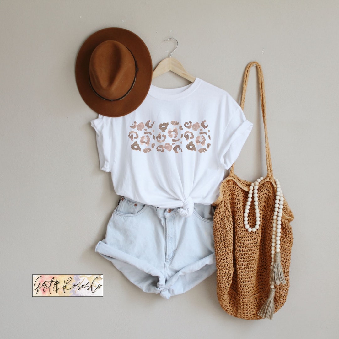 Women's Cute Leopard  Art Print Casual Cotton And Linen Shirt