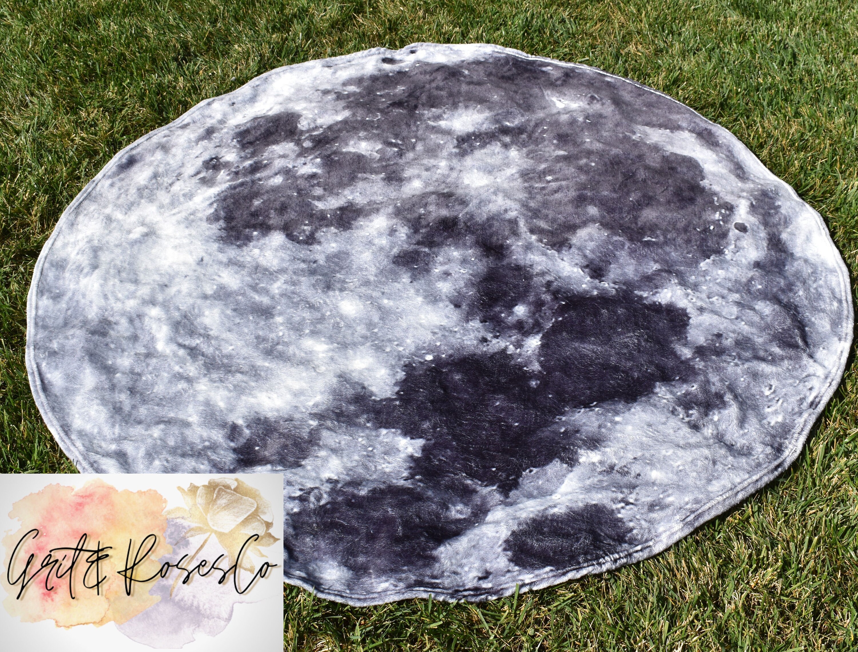 Full Moon Round Throw Blanket 60 Moon Child Moon Phases Etsy