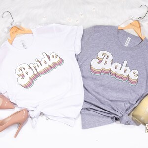 Retro Bachelorette Shirts, Bachelorette Party Tees, 90&#39;s Bachelorette, Bridesmaid Proposal Gifts, Bride and Babe Shirts, Bridal Party Shirts