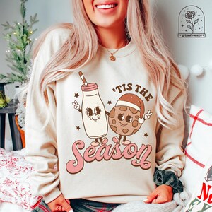 Chemise de Noël Sweat-shirts de Noël rétro Pull de Noël Pulls de Noël laids Sweat-shirt de Noël mignon Pyjama familial assorti Tee