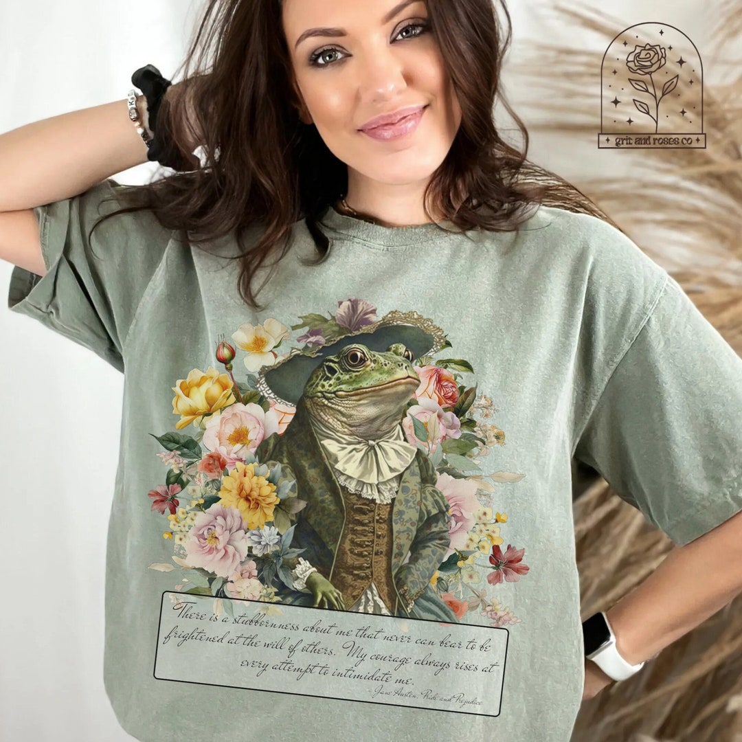 Bookish Shirts Comfort Colors Frog Toad Shirt Jane Austen Quote Reading ...