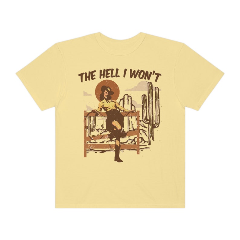 Cowgirl Shirt Western Distressed Retro Graphic Tee Cowboy Tshirt Comfort Colors T-Shirt Oversized Vintage Rodeo Tee Country Songs T Shirt Butter