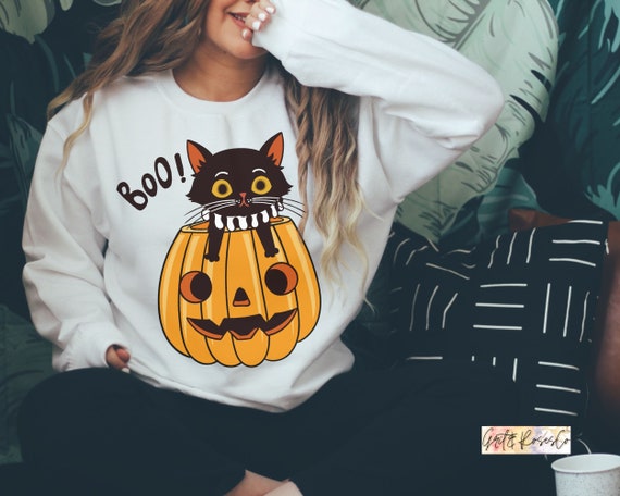 Halloween Sweatshirt, Vintage Halloween Crewneck, Halloween