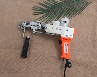 AK-I & AK-II Professional Tufting Gun Set – Orange Cut Pile and Loop Pile Rug Making Tool Pile Hight 8-18mm | with 1-Year Warranty