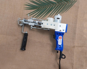 100% new AK-I & AK-II Professional Tufting Gun Set – Blue Cut Pile and Loop Pile Rug  Making Tool Pile Hight 8-18mm | with 1-Year Warranty